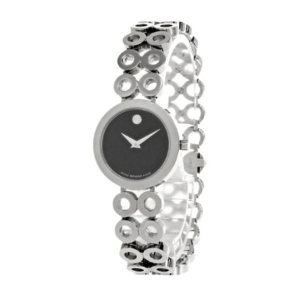 Movado MW-0605776 Black Dial Stainless Steel Bracelet Women Watch